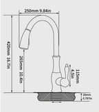 Modern Pull-Out Kitchen Mixer Tap – Stainless Steel 360° Swivel with Extendable Spray Head