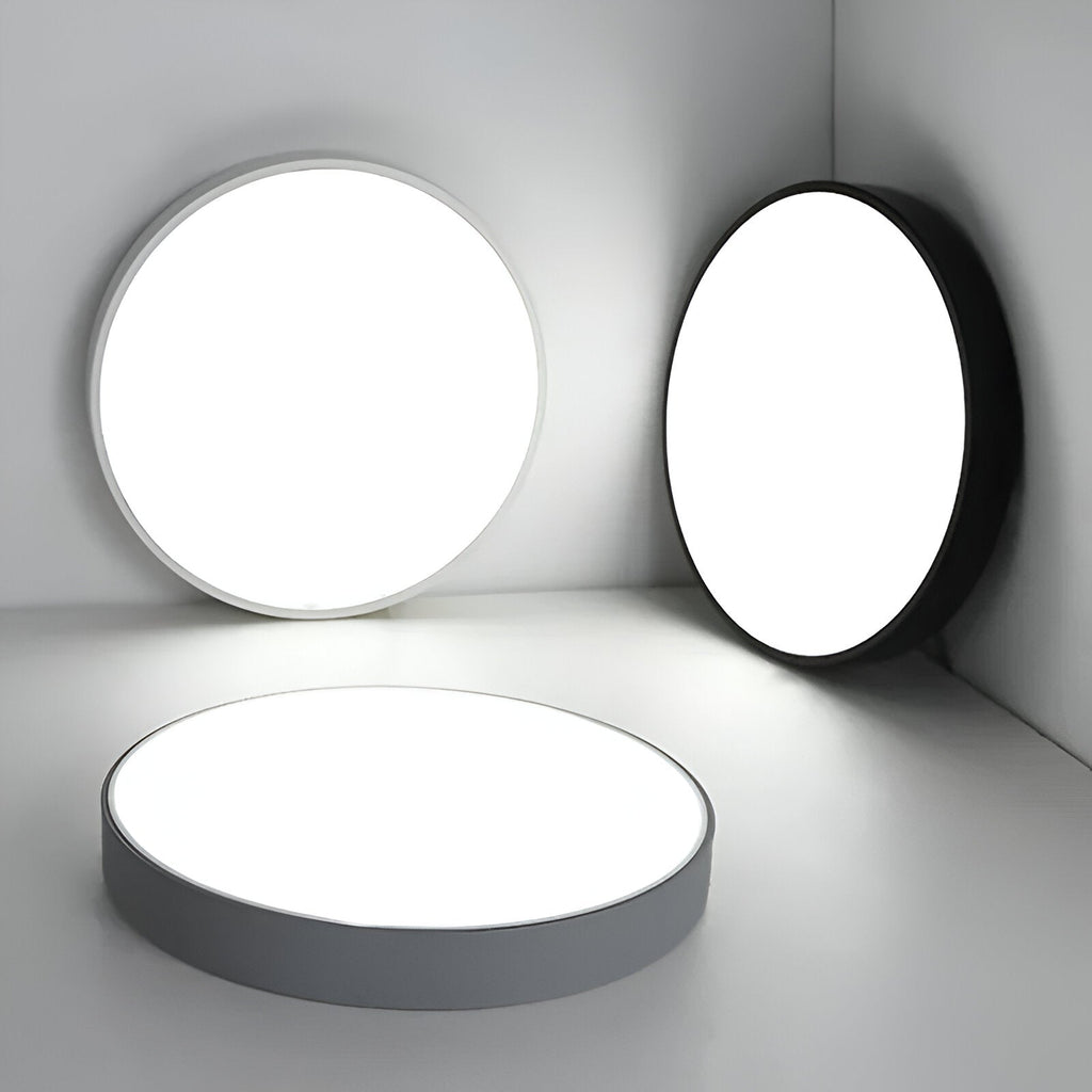 Modern Round Flush Mount Ceiling Light with Slim Frame