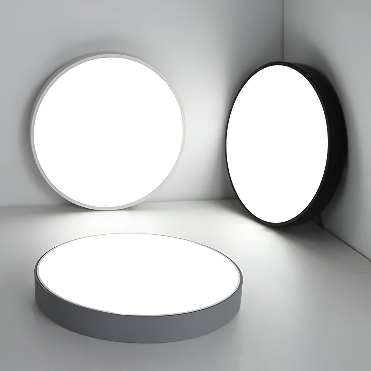 Modern Round Flush Mount Ceiling Light with Slim Frame