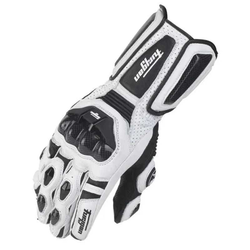 Boneroshop | Motorcycle Gloves RidePro Carbon | Wind & Waterproof | Touchscreen Compatible | Genuine Leather Protectors 