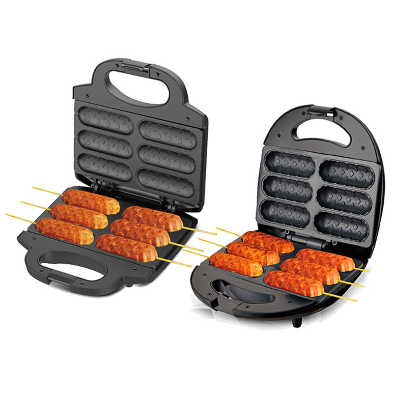 Multi-cavity waffle maker with non-stick plates