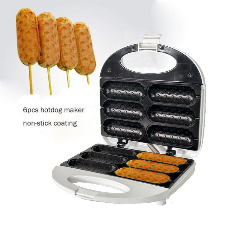 Multi-cavity waffle maker with non-stick plates
