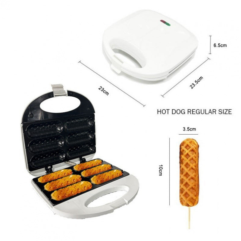 Multi-cavity waffle maker with non-stick plates