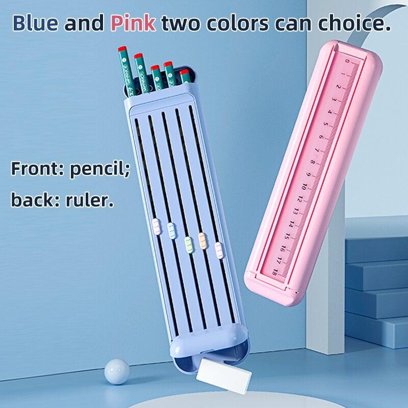 Multi-Function Pencil Case with Pop-Up Mechanism