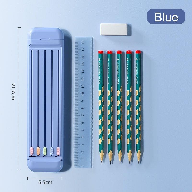 Multi-Function Pencil Case with Pop-Up Mechanism