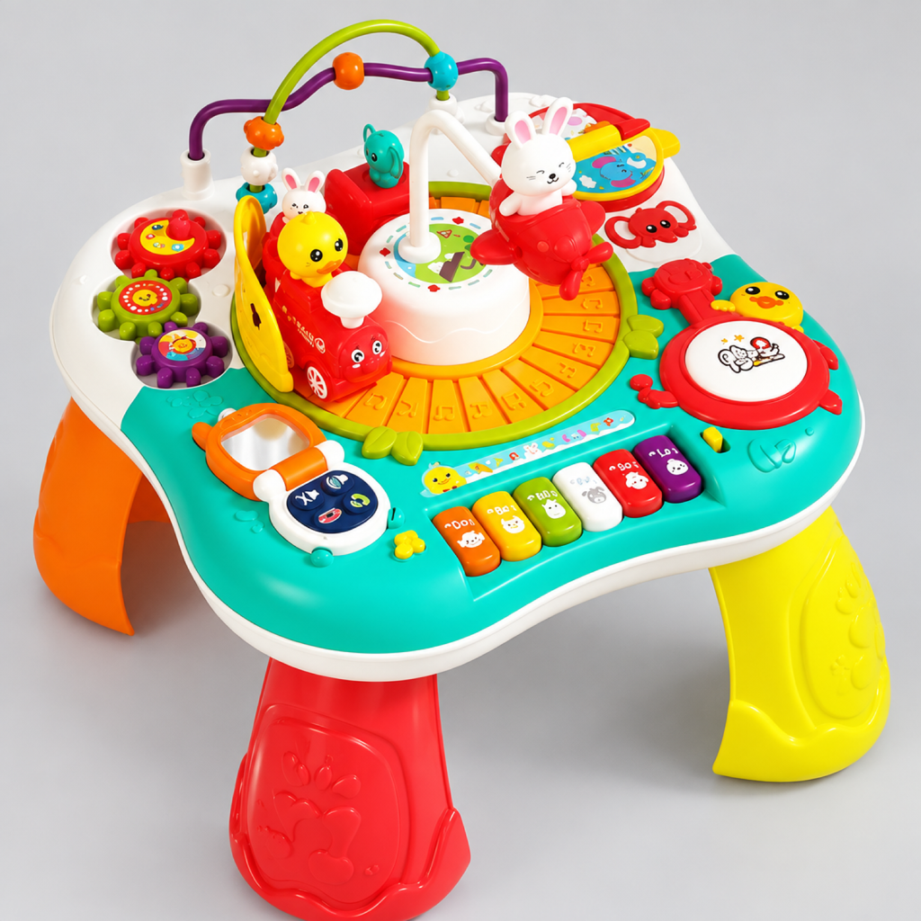 Multifunctional Baby Activity Table with Electric Train