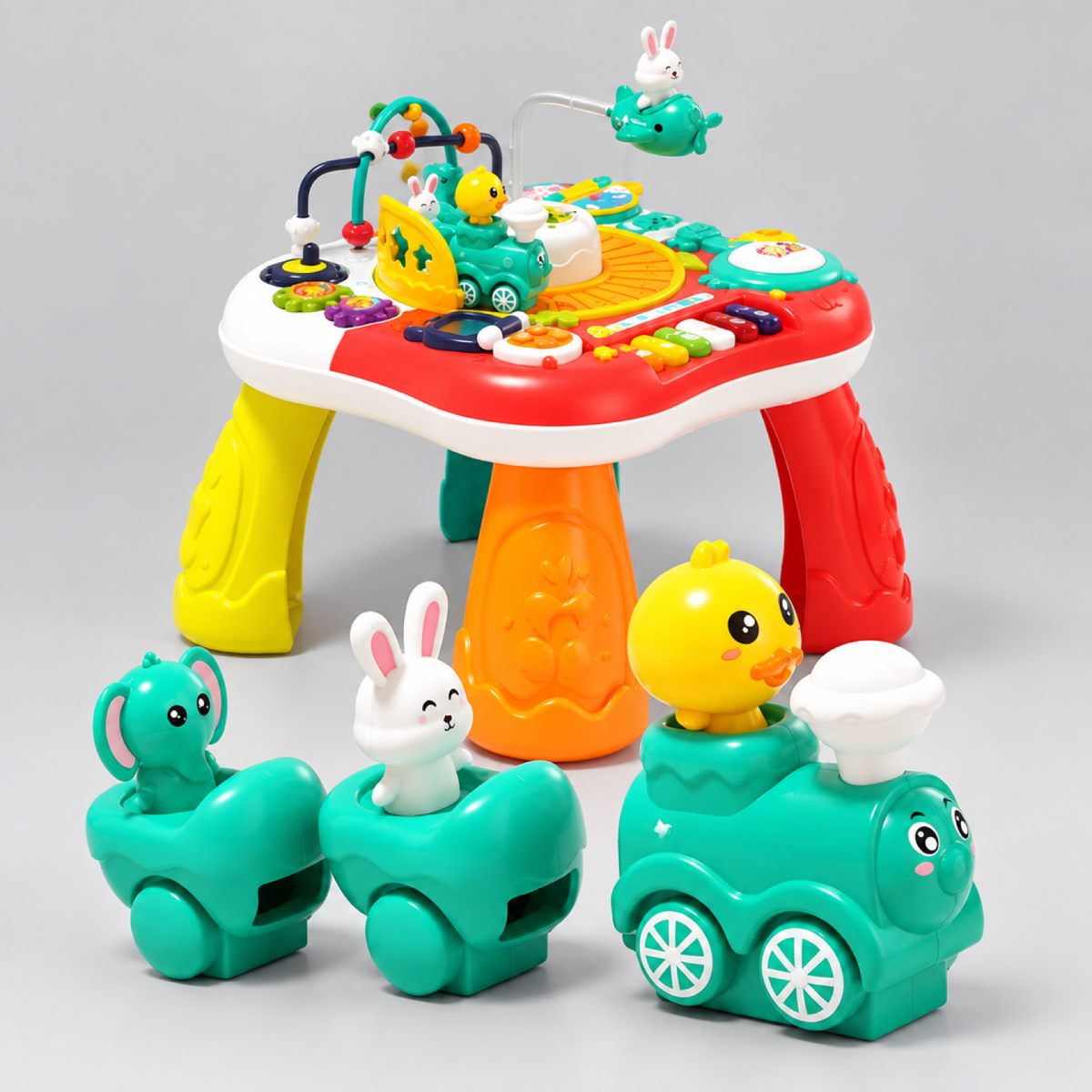 Multifunctional Baby Activity Table with Electric Train