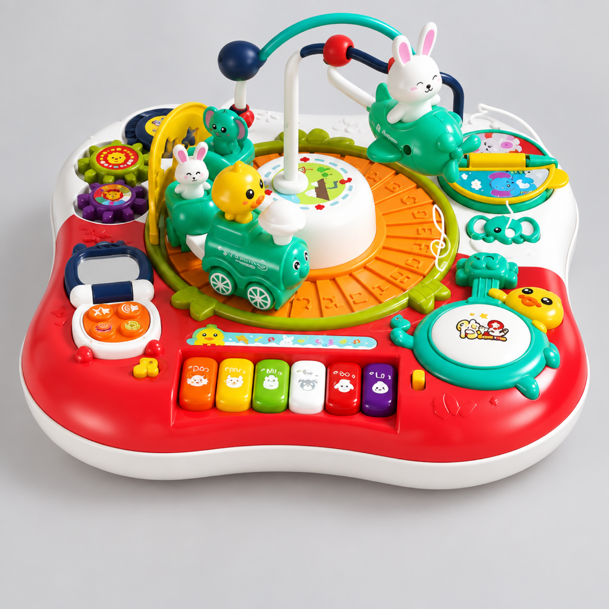 Multifunctional Baby Activity Table with Electric Train