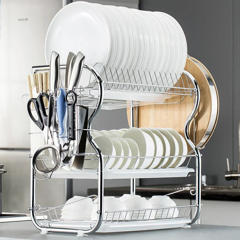 Multifunctional Dish and Cutlery Drainer