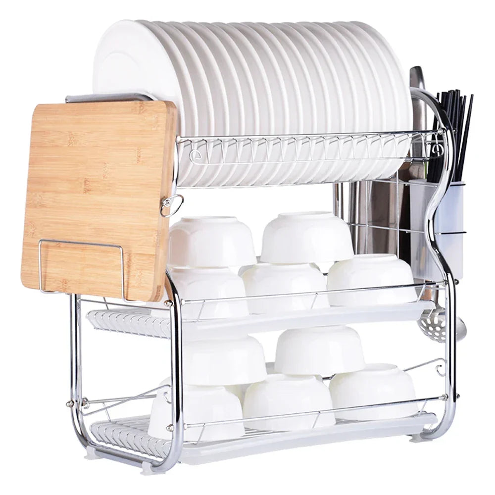 Multifunctional Dish and Cutlery Drainer