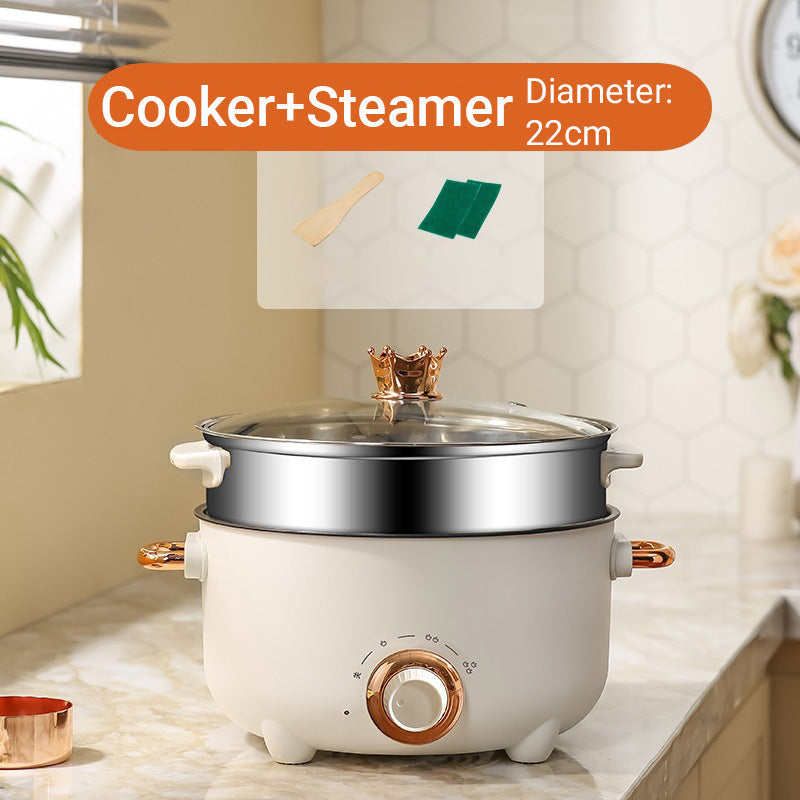 Multifunctional Electric Non-Stick Cooker with Steamer