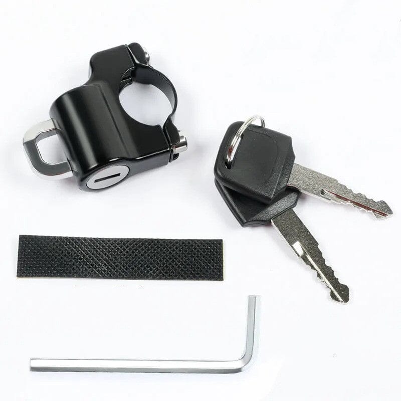 Multifunctional motorcycle helmet security lock