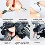 Multifunctional motorcycle helmet security lock