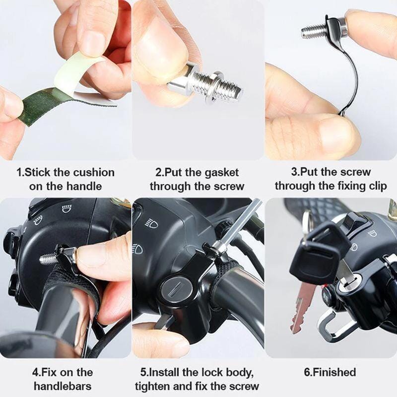 Multifunctional motorcycle helmet security lock