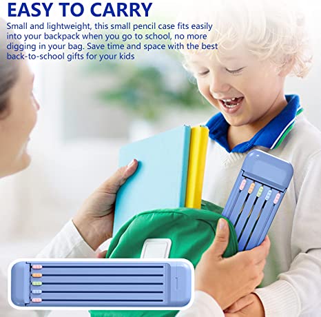 Multifunctional Pencil Case for Kids with 5 Pencils 2B, Eraser and Ruler