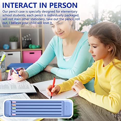 Multifunctional Pencil Case for Kids with 5 Pencils 2B, Eraser and Ruler