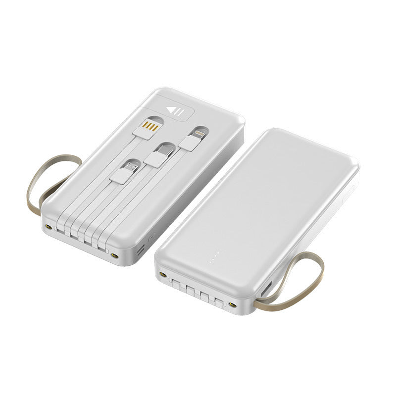 Multifunctional power bank with integrated cable