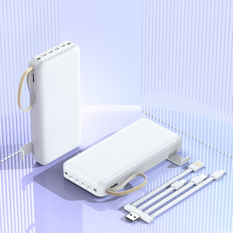 Multifunctional power bank with integrated cable
