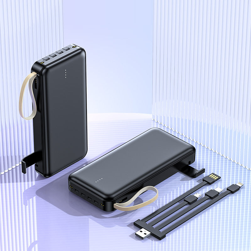 Multifunctional power bank with integrated cable