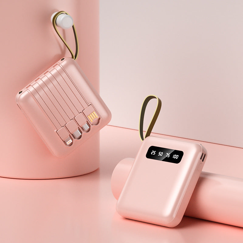 Multifunctional Power Bank with Integrated Cable System