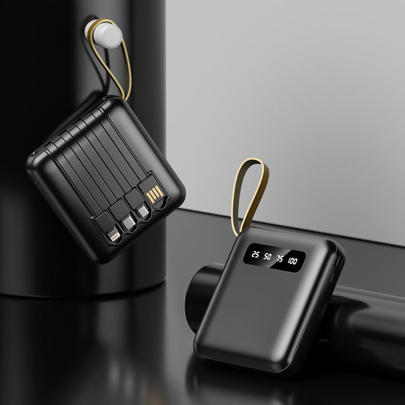 Multifunctional Power Bank with Integrated Cable System