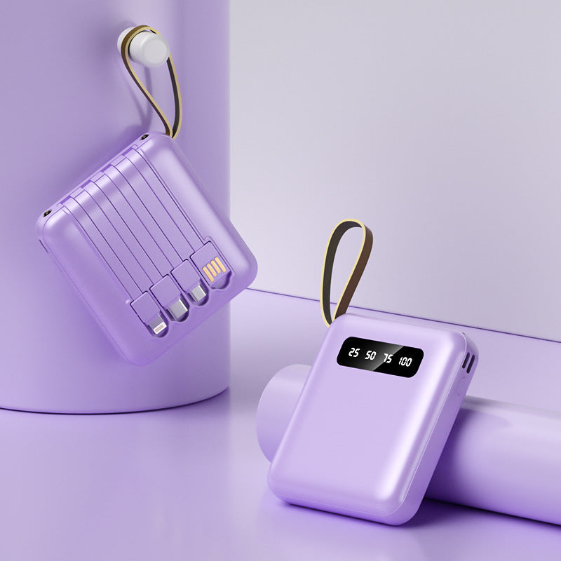 Multifunctional Power Bank with Integrated Cable System