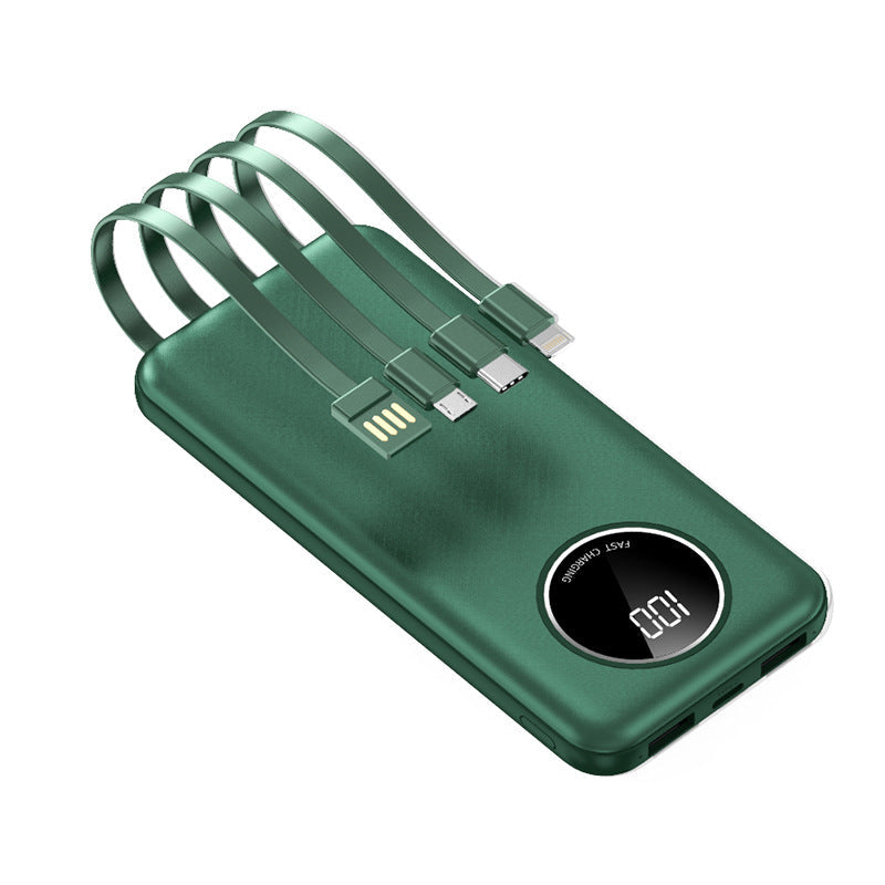 Multifunctional Power Bank with Integrated Cables