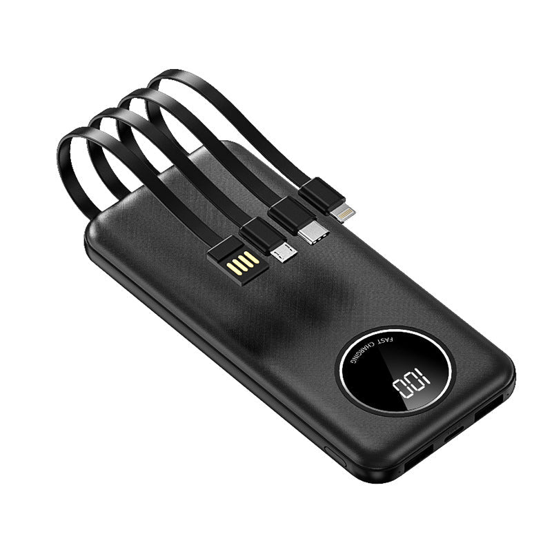 Multifunctional Power Bank with Integrated Cables