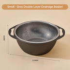 Multipurpose Double Layer Drainage Basket