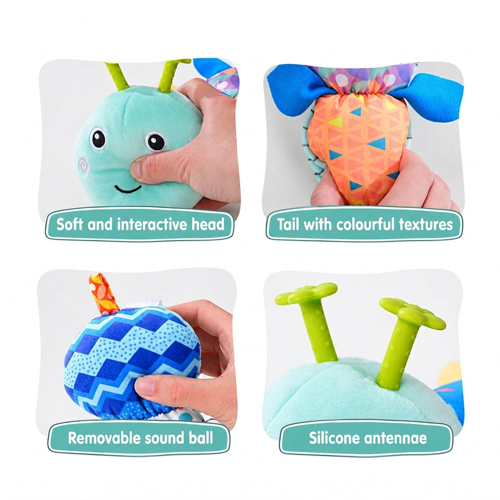 Musical Interactive Caterpillar – Educational Plush Toy for Babies and Toddlers