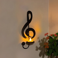 Musical note wall candle holder