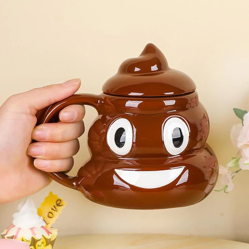 Naughty prank poop ceramic mug