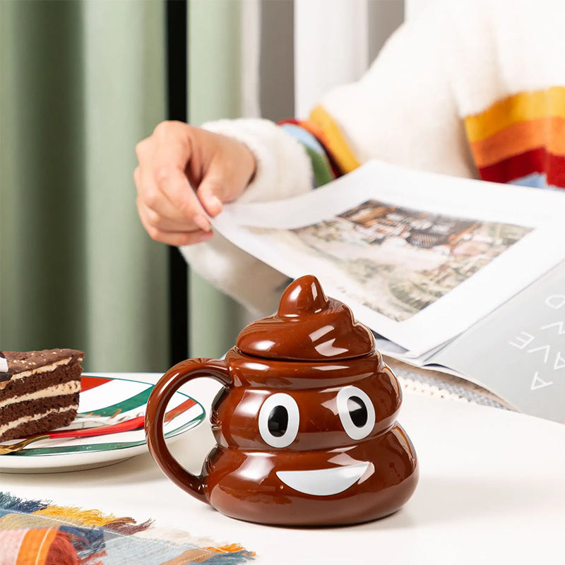 Naughty prank poop ceramic mug