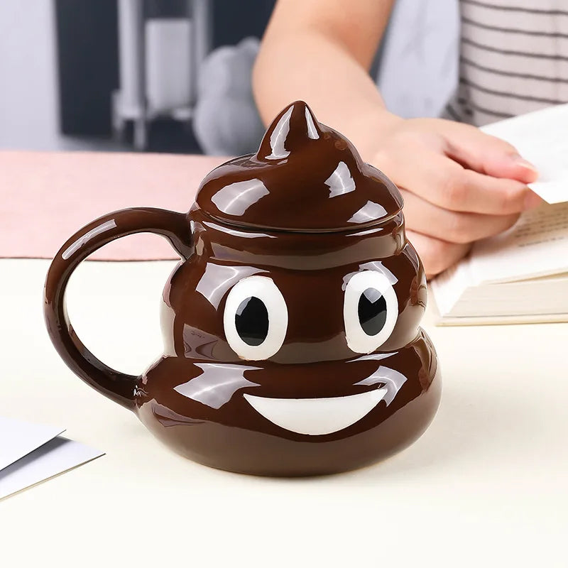 Naughty prank poop ceramic mug