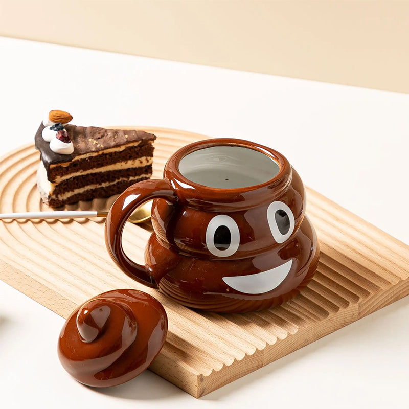 Naughty prank poop ceramic mug