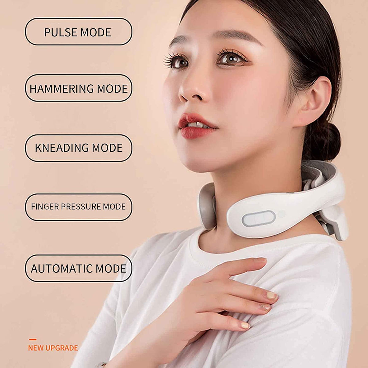 Neck Massager with Heat – Smart Pain Relief Massager with 4 Massage Heads for Deep Tissue and Trigger Points