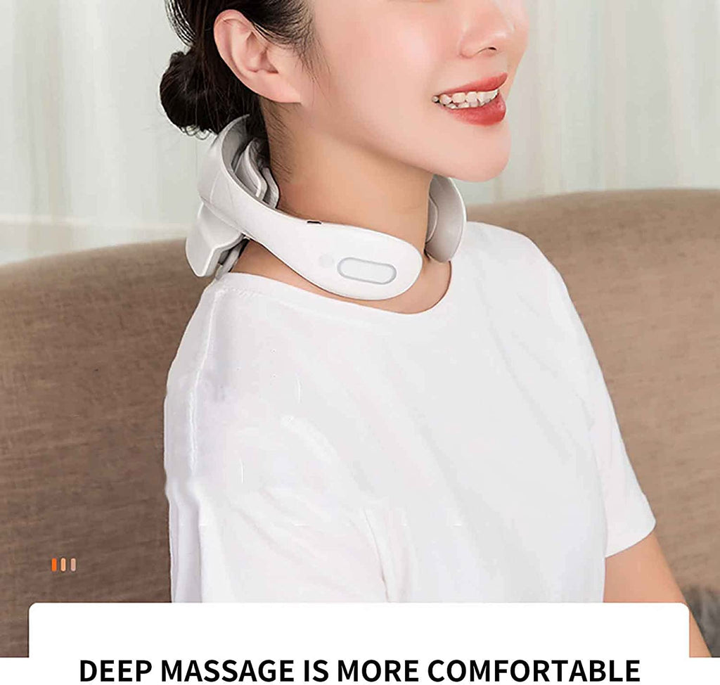 Neck Massager with Heat – Smart Pain Relief Massager with 4 Massage Heads for Deep Tissue and Trigger Points