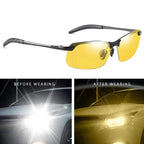 Night driving glasses with yellow lenses – reduce glare and eye strain
