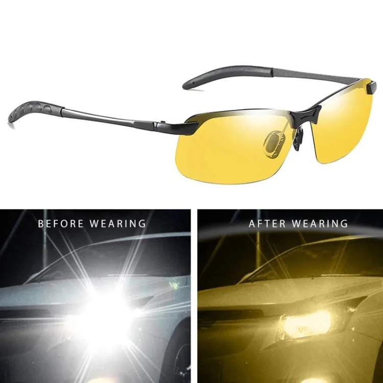 Night driving glasses with yellow lenses – reduce glare and eye strain