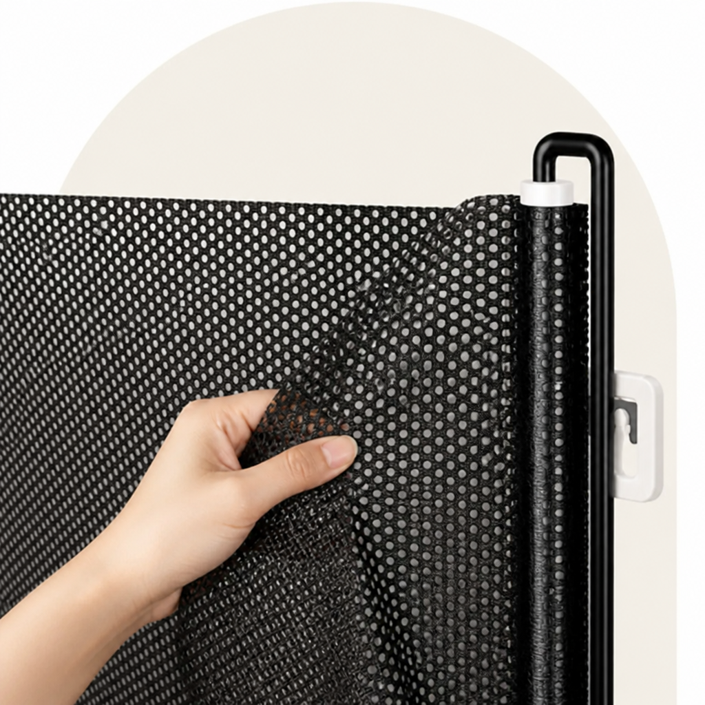 No-drill retractable & foldable safety gate (up to 125 cm)