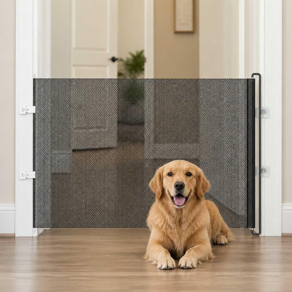 No-drill retractable & foldable safety gate (up to 125 cm)
