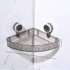 No-Drill Suction Cup Bathroom Wall Shelf