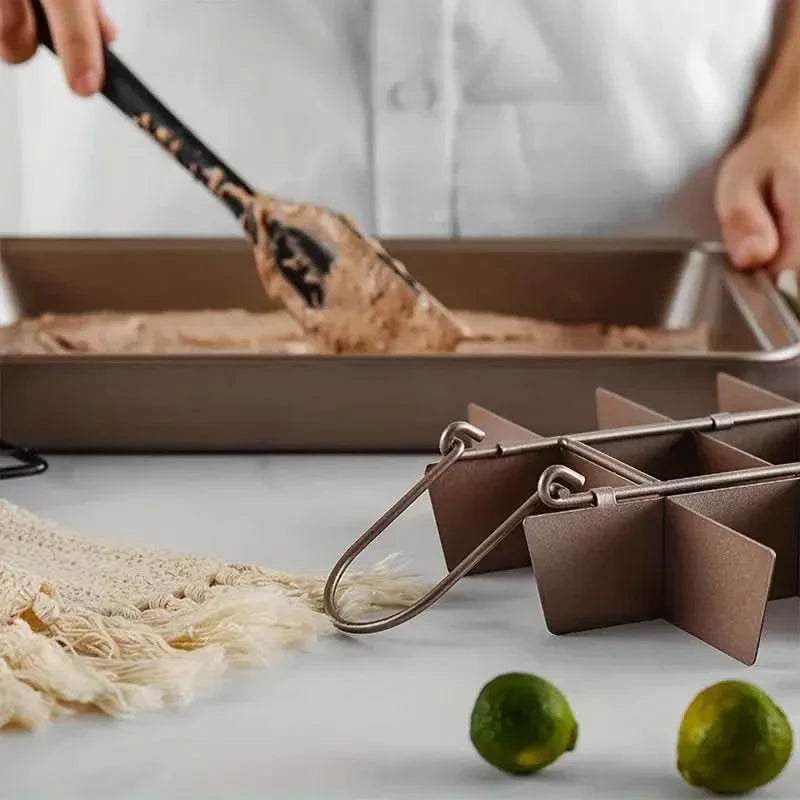 Non-Stick Brownie Pan with 18 Dividers – Aluminium Bakeware