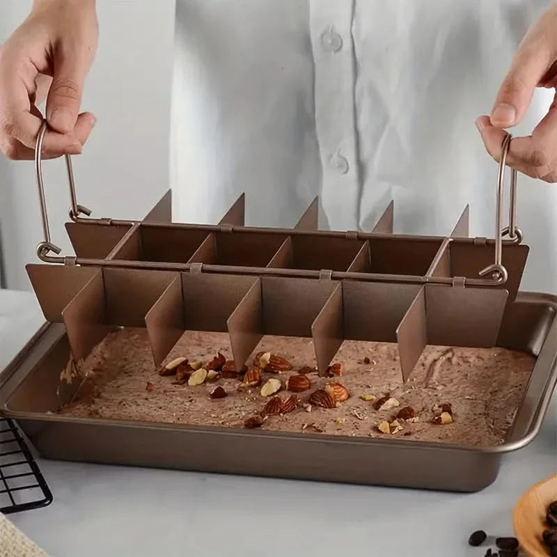 Non-Stick Brownie Pan with 18 Dividers – Aluminium Bakeware