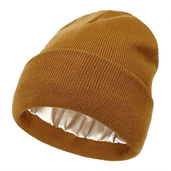 Boneroshop | Noor Silk Winter Hat – Wool & Silk – Anti-Frizz Hair Protection