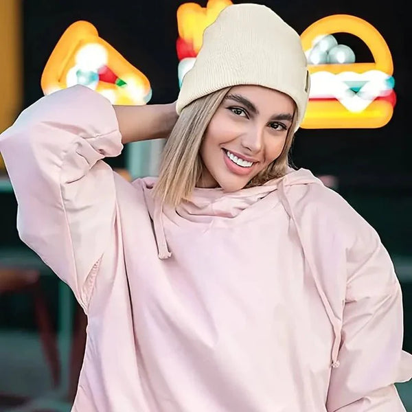 Boneroshop | Noor Silk Winter Hat – Wool & Silk – Anti-Frizz Hair Protection