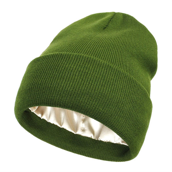 Boneroshop | Noor Silk Winter Hat – Wool & Silk – Anti-Frizz Hair Protection