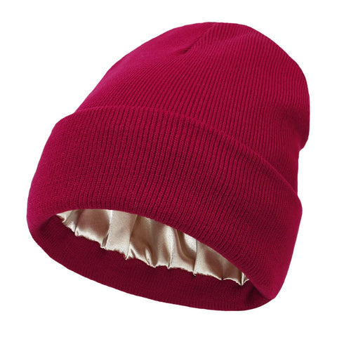 Boneroshop | Noor Silk Winter Hat – Wool & Silk – Anti-Frizz Hair Protection