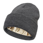 Boneroshop | Noor Silk Winter Hat – Wool & Silk – Anti-Frizz Hair Protection