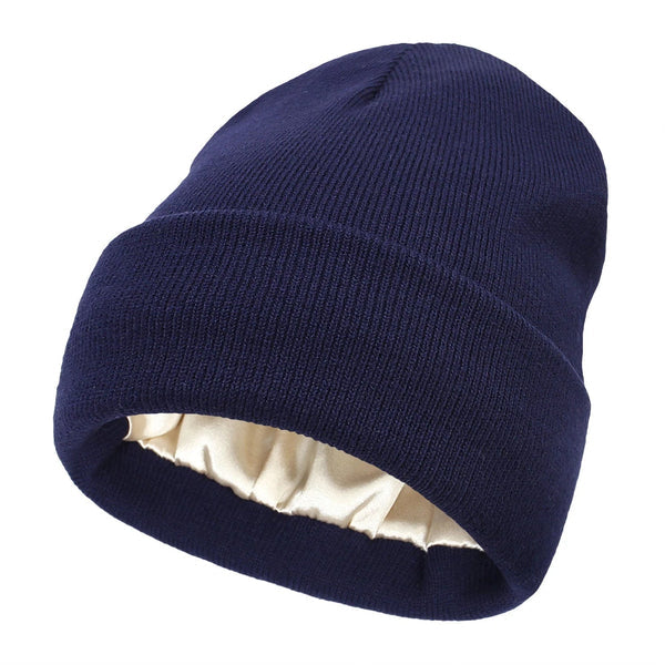 Boneroshop | Noor Silk Winter Hat – Wool & Silk – Anti-Frizz Hair Protection